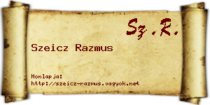 Szeicz Razmus névjegykártya